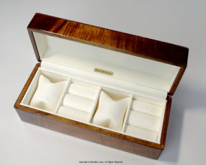 高級時計ケース　フランス産特級ラムレザーホワイト