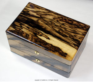 黒柿材　引出付　時計用ケース