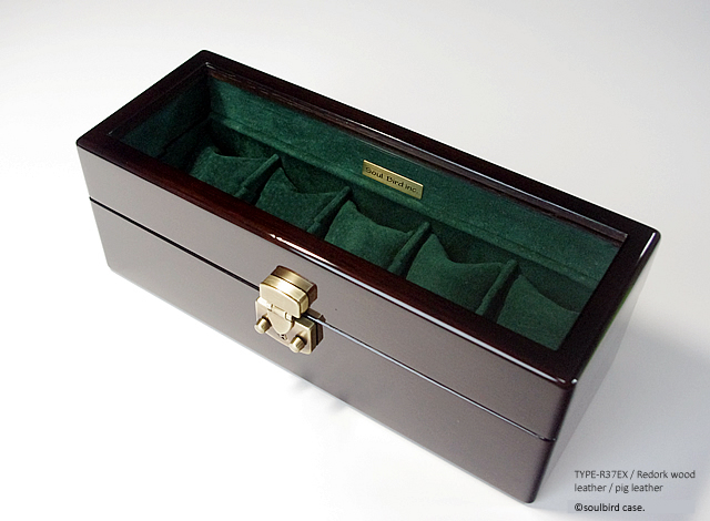 オーク材topガラス　時計ケース