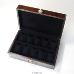 オーク材top木　時計ケース　内装革仕上げ