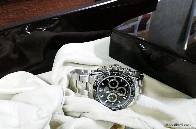 時計ケース　ホンジュラス産マホガニー