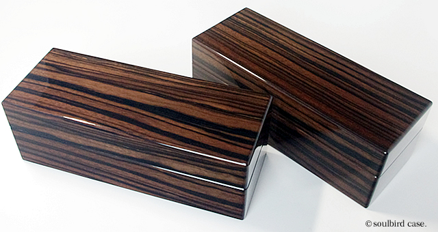 縞黒檀材5本用　時計ケース