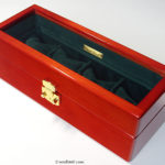 メイプル材5本用topガラス　時計ケース　金色LOCK