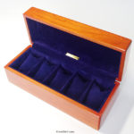 メイプル材top木時計ケース　内装pigスエード　パープル