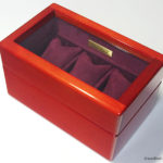 メイプル材topガラス　時計ケース　LOCK無し