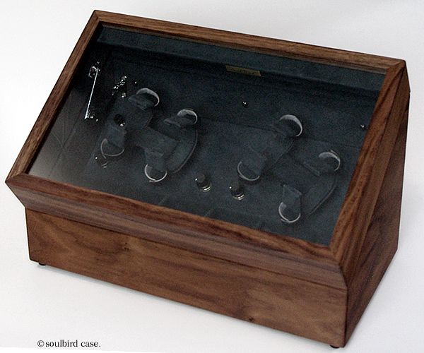 ワインディングマシン10本用　ウォールナット材オイル仕上げ