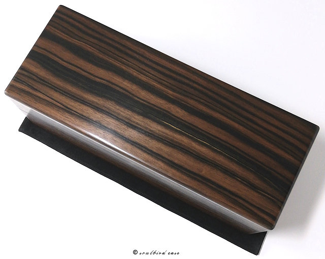 縞黒檀材オイル仕上げ　5本用時計ケース