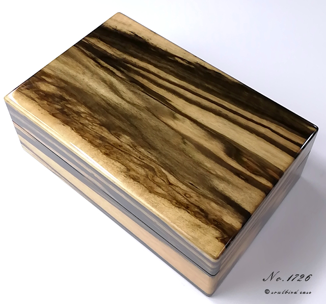 時計ケース黒柿材10本用　天板