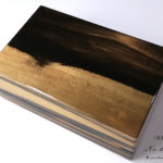 時計ケース黒柿材10本用1726　底面