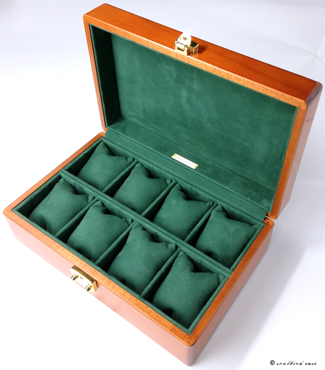 メイプル材　張り替え後　シープグリーンレザー