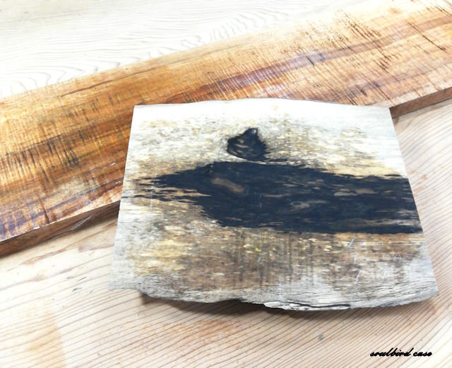 ハワイアンコア材と黒柿材