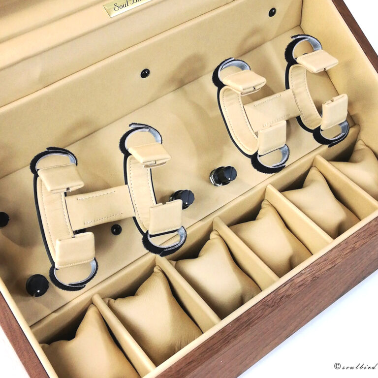 ワインディングマシーン　フランス産ラムレザーベージュ