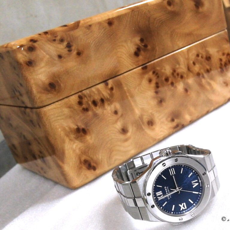 ニレケヤキ材3本用時計ケース