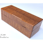 サペリ杢5本用時計ケース　後ろ面