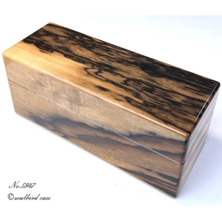 no.5947黒柿5本用時計ケース　前面