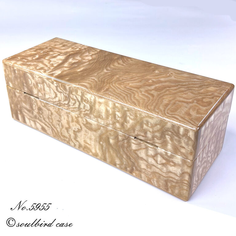 no.5955タモ杢5本用時計ケース　後ろ面