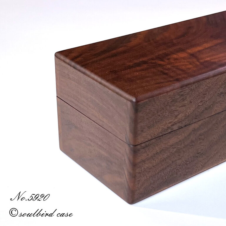 no.5920　左面　ブラックウォールナットオイル仕上げ　5本用時計ケース