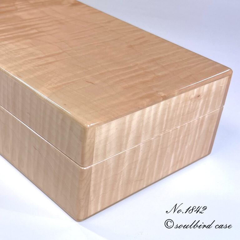 no.1842　右面　カーリーメイプル10本用時計ケース