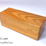 no.5969　背面　ケヤキ５本用時計ケース