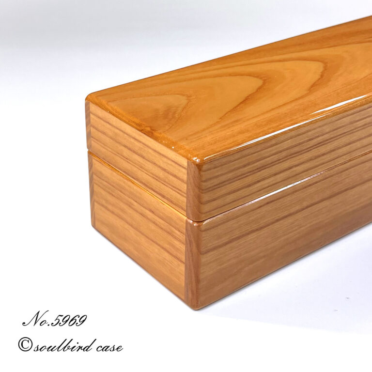 no.5969　左面　ケヤキ　5本用時計ケース
