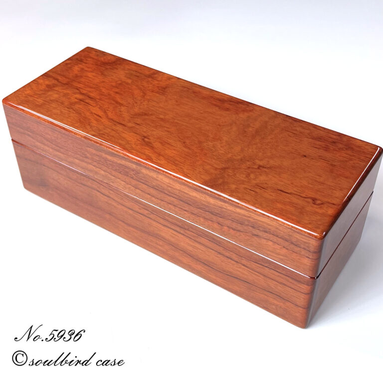 ブビンガ5本用時計ケース鏡面仕上げ