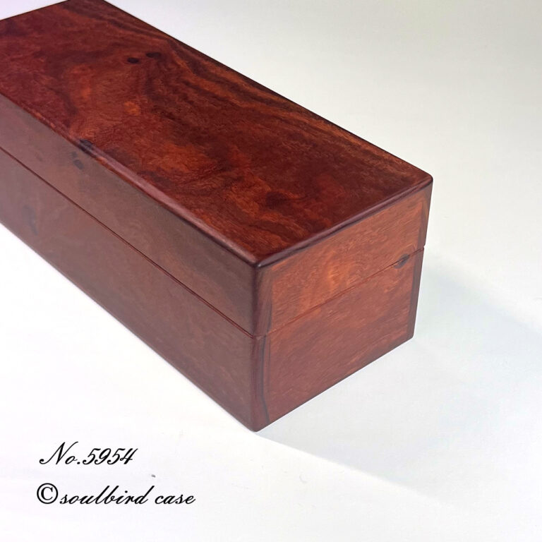 右面　紫檀5本用時計ケースオイル仕上げ