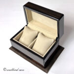 縞黒檀3本用鏡面仕上げ時計ケース