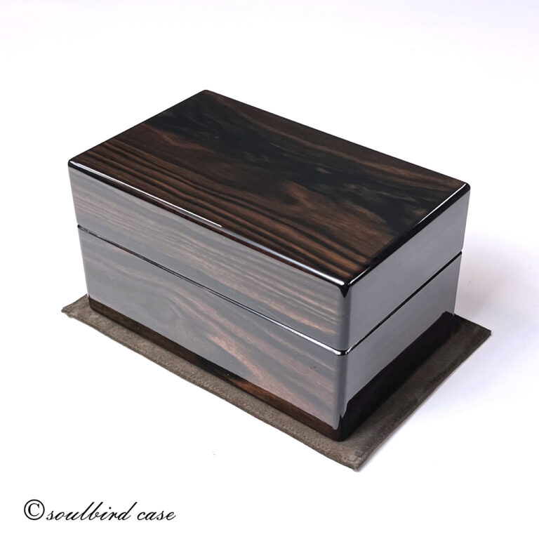 縞黒檀3本用鏡面仕上げ時計ケース