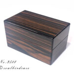 No.3518　縞黒檀 鏡面仕上げ 3本用時計ケース