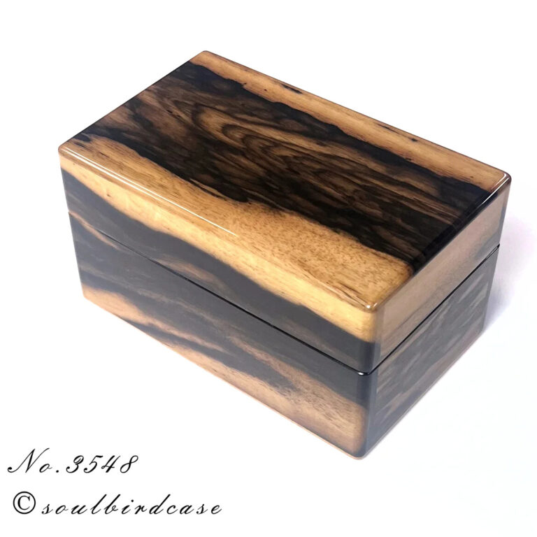 No.3548　黒柿　3本用時計ケース