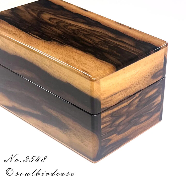 No.3548　黒柿　3本用時計ケース