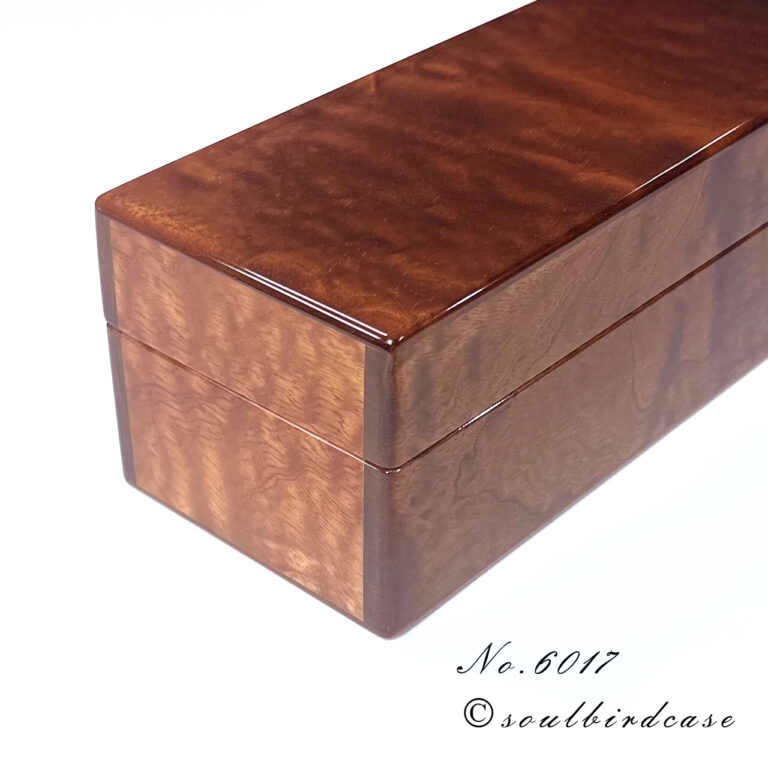No.6017　サペリ　5本用時計ケース　鏡面仕上げ