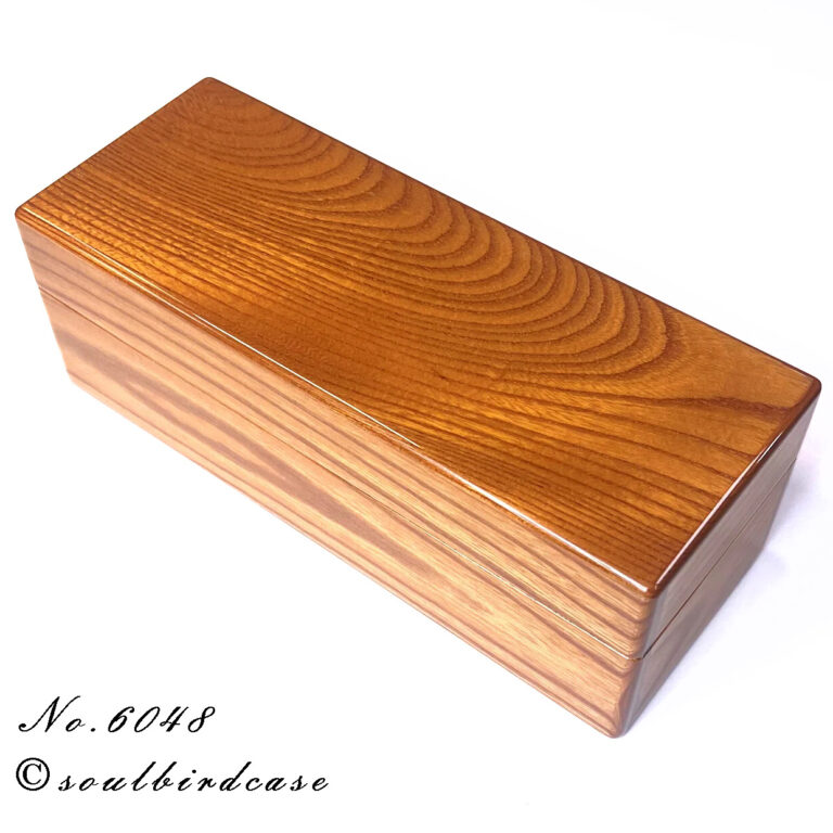 No.6048　ケヤキ　5本用時計ケース　鏡面仕上げ