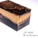 No.3556　黒柿　3本用時計ケース