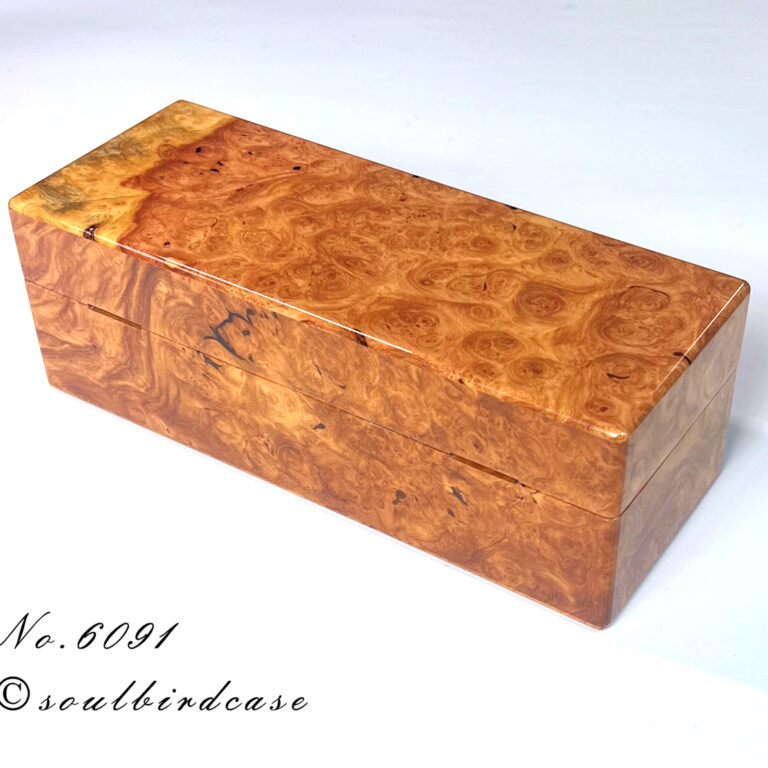 No.6091　花梨バール　5本用時計ケース　鏡面仕上げ