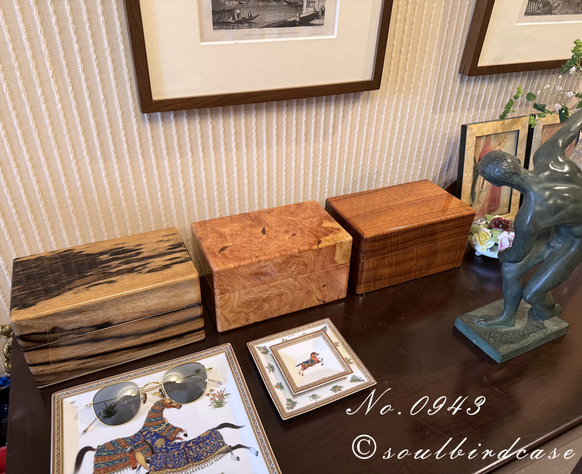 花梨バール3本用時計ケース　黒柿3本用時計ケース　ハワイアンコア3本用時計ケース