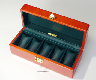 メイプル5本用時計ケース/ 内装放牧ラム表革グリーン メイプル5本用時計ケース/ 内装放牧ラム表革グリーン